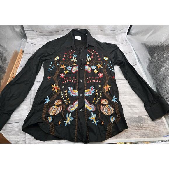 iceberg men's clothing Vintage Embroidered Mens Button Down Shirt